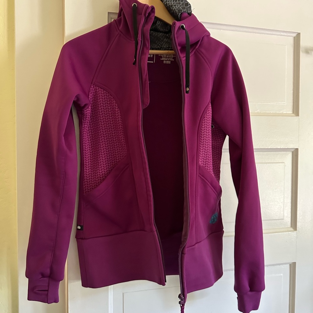 686 Pink/Purple Hooded Jacket with built in face cover
